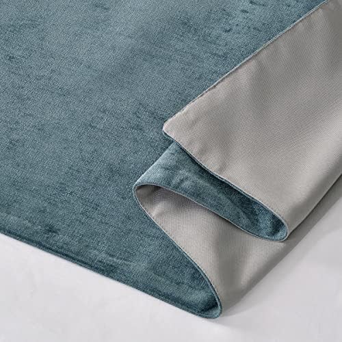 AMBERIS AMBERIS Bed Runner Blue, Chenille Soft No Fading Modern Bed Scarf  - Image 5