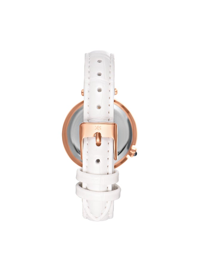 KENNETH SCOTT Women'S Watch, Analog Display And Polyurethane Strap - K24510-Rlwl, White - Image 3