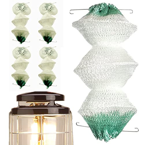 HGHN 4 Pack Lantern Mantles for Coleman Gas Lamp - Compatible with 2000, 2500, 2555, 2600 Series | 3-Layer Accordion Shape with 2 Metal Clips | Long Lasting, Easy Installation - Image 1