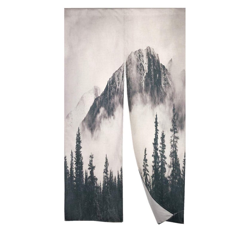 MYRU National Parks Japanese Noren Curtain Mountain Doorway Curtain Tapestry 33 by 59 InchMountain