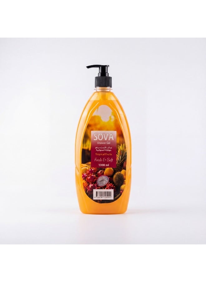 سوفا شاور جيل سوفا برائحة الفواكه الاستوائية ١لتر - Image 2