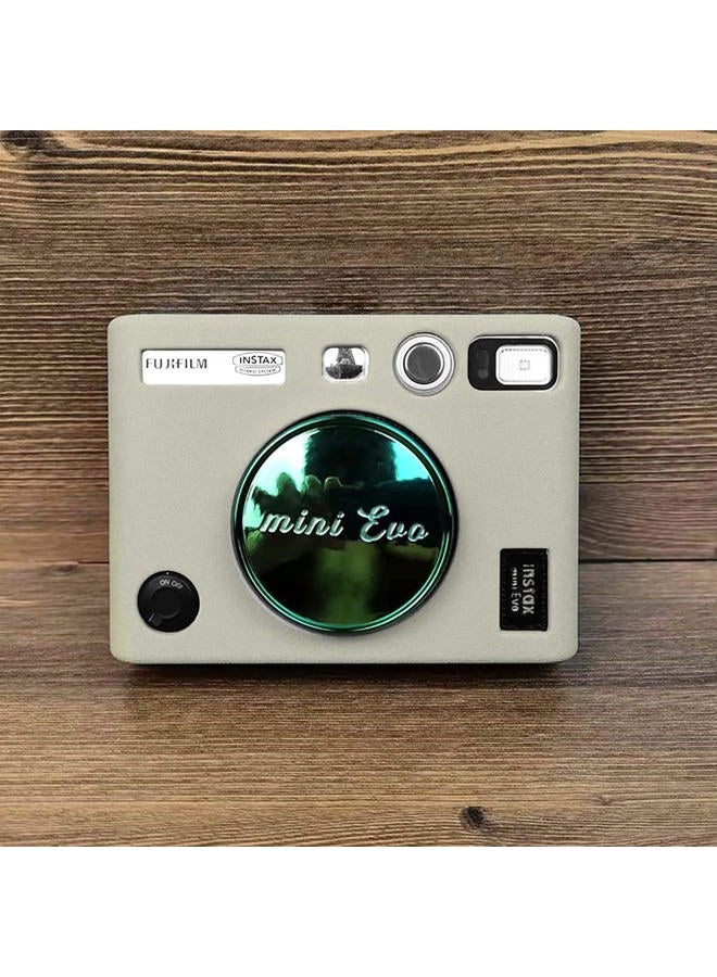 Rieibi Mini EVO Case - Silicone Protective Case Cover for Fuji Mini EVO Instant Camera - Lightweight Soft Rubber Case Cover for Fujifilm evo, White, Beauty Case - Image 5