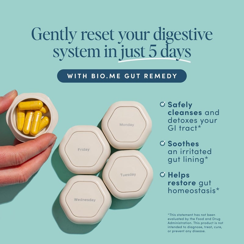 Bio Me Biome Gut Remedy Capsules 5 Day Cleanse 1 Round 30 Capsules Gut Cleanse with Magnesium Citrate Berberine Immunolin LGlutamine  Reset Digestive System Rebalance Microbiome 1 Month Supply - Image 2