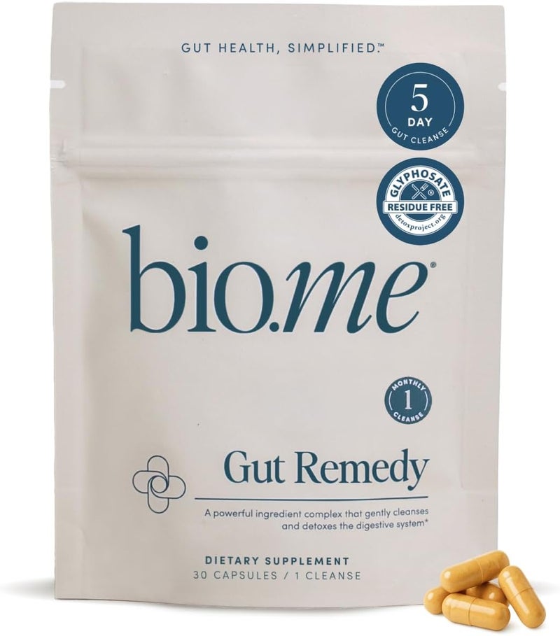 Bio Me Biome Gut Remedy Capsules 5 Day Cleanse 1 Round 30 Capsules Gut Cleanse with Magnesium Citrate Berberine Immunolin LGlutamine  Reset Digestive System Rebalance Microbiome 1 Month Supply - Image 1