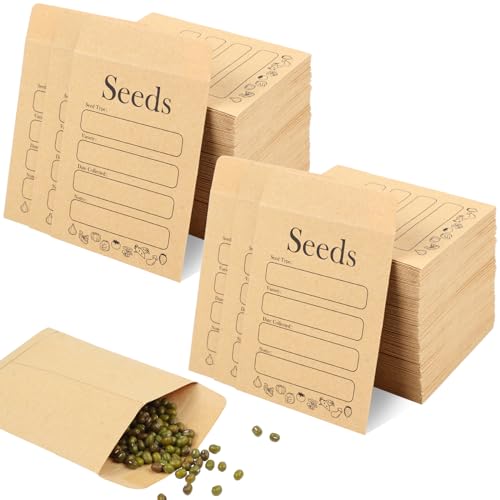 Joyberg 156 PCS Seed Envelopes 3.15”x 4.72”, Seed Packets Envelopes Kraft Seeds Saving Envelope, Self Sealing Seeds Storage Mini Envelope for Flower Vegetable - Image 1