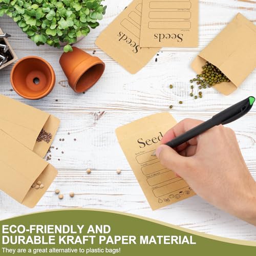 Joyberg 156 PCS Seed Envelopes 3.15”x 4.72”, Seed Packets Envelopes Kraft Seeds Saving Envelope, Self Sealing Seeds Storage Mini Envelope for Flower Vegetable - Image 5