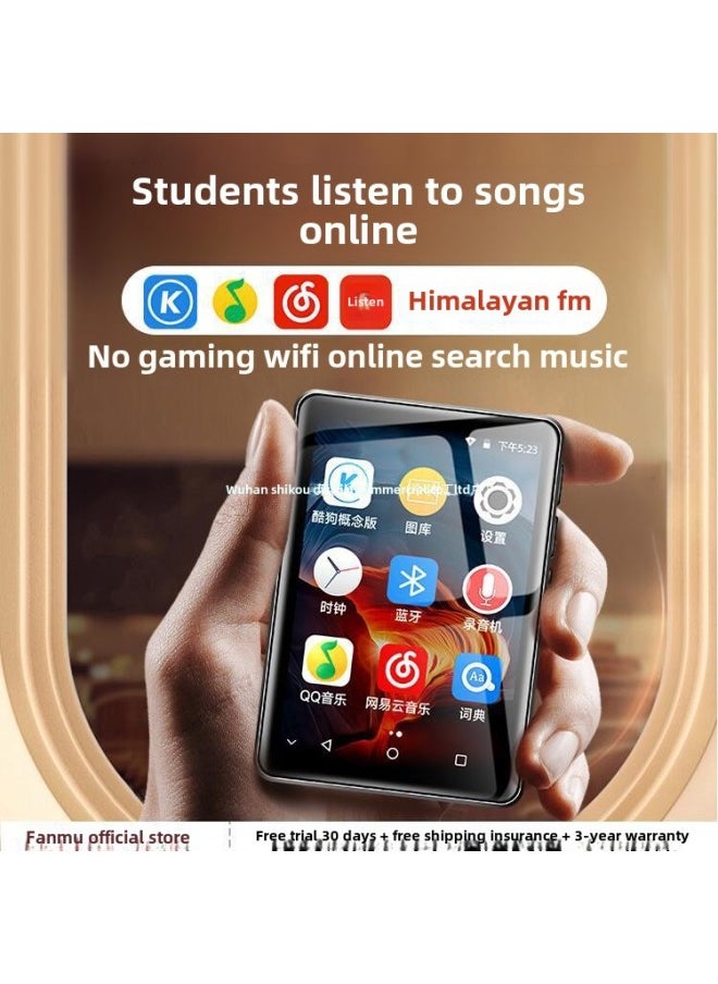 Generic - Van Mu Mp3 Walkman Student Edition Mp4 High School Special WiFi Internet Access English Listening Player Bluetooth-Body Color:No Games★No Video [ 2.83inch -wifi Version]-Memory Capacity:48gb [built-in Memory 16g + 32g Card] - Package 2: Suitable For Students + Bluetooth Headsets + Rechargeable Data Cable + Three-year Warranty - Image 1
