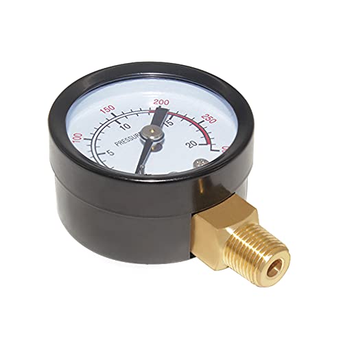 Joywayus Pressure Gauge 0 to 300 PSI Brass 1/8" Male NPT Thread Lower Mount, Multiple Function - Image 4