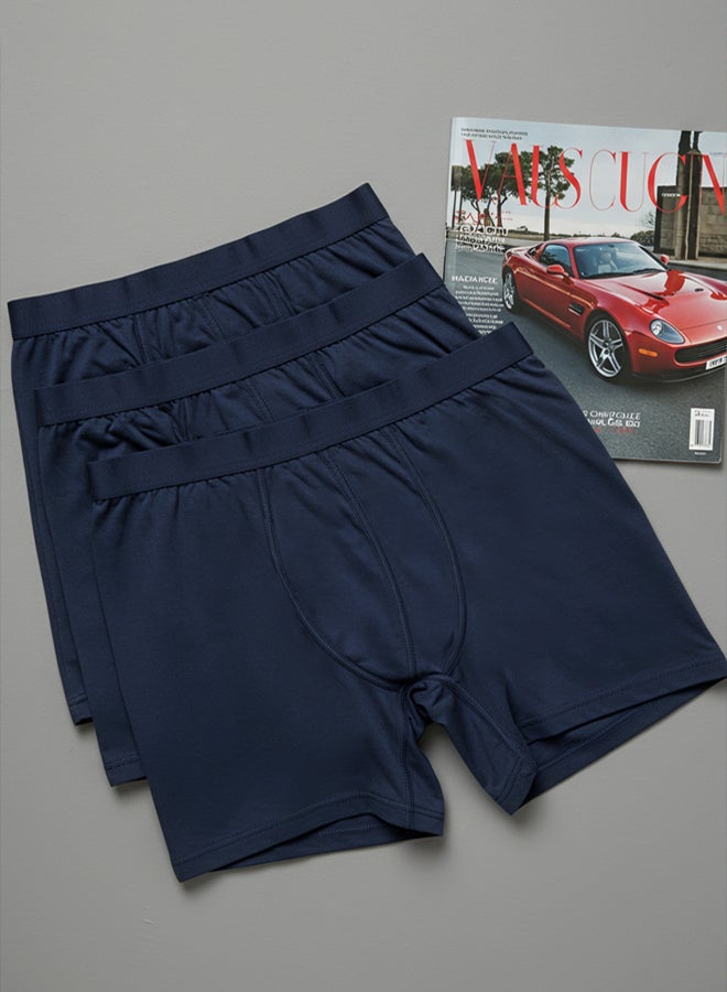 trendyol Navy Blue 3-Pack Plain Boxer - Image 1