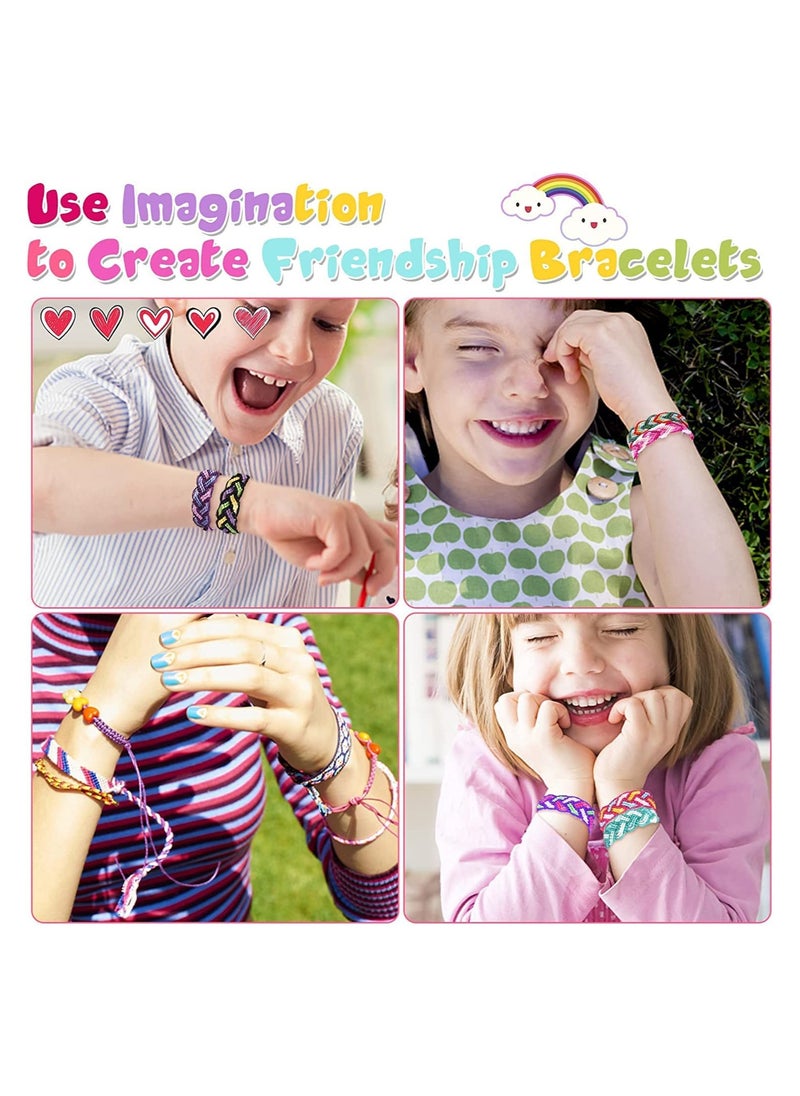 KASTWAVE Friendship Bracelet Making Kit for Girls Kids Bracelets Making Craft Toy Set with Letter Beads/Glass Beads/Woven Board 10 Colors Friendship Bracelet Kit Arts and Crafts for Kids with Beads  - Image 2
