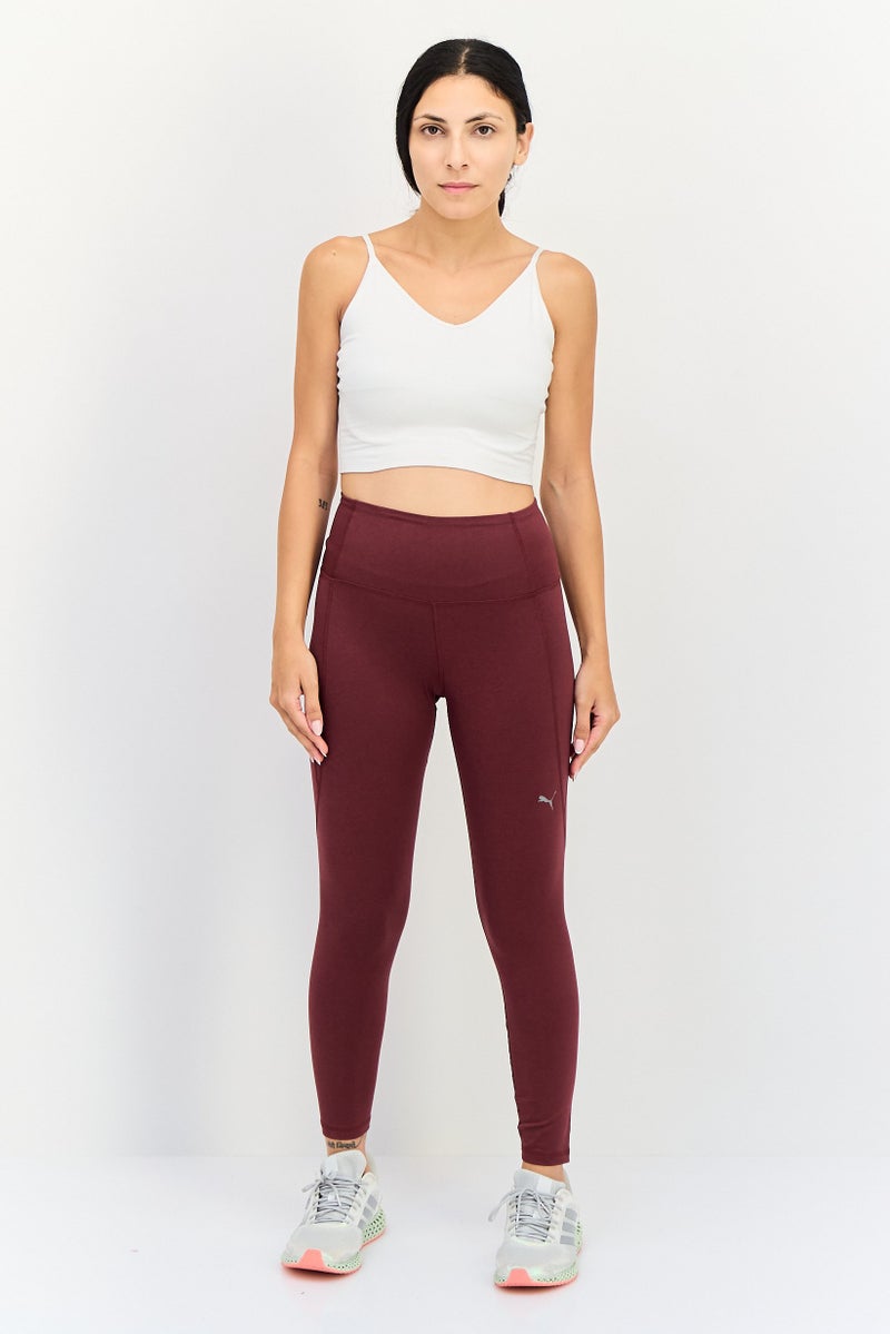 PUMA Women Sportswear Fit 7/8 Training Leggings, Maroon - Image 2