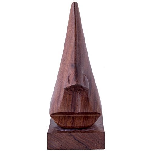Purpledip Wooden Spectacles Stand Glasses Holder 'Nosey Nose': Classy Design Sophisticated Gift (10739) - Image 3