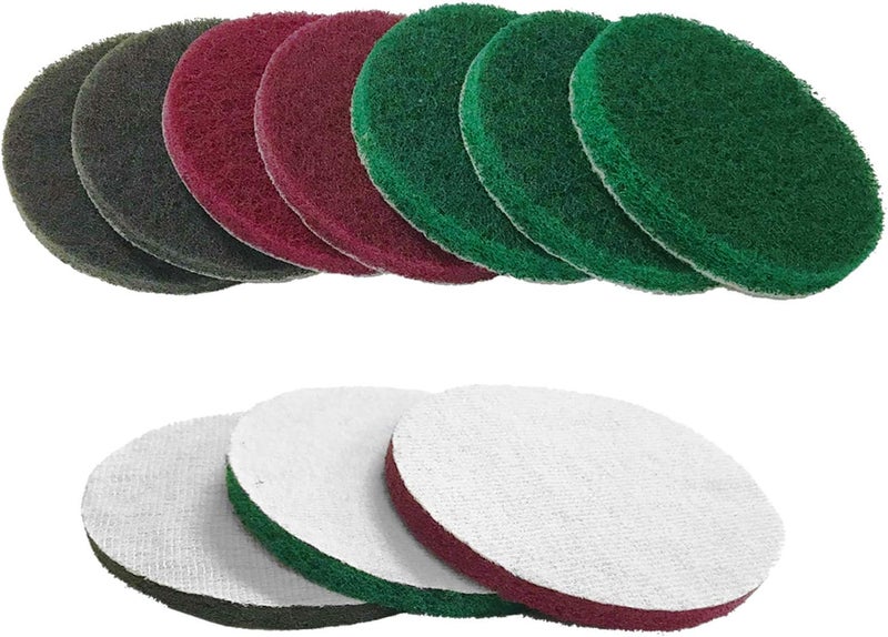 GOH DODD Power Scrubber Pads Drill Attachment, 26 Pieces 4 Inch Headlight Restoration Kit Drill Brush Scouring Cleaning Pads for Kitchen, Bathroom, Grout, Carpet, Shower, Tub, Grill,Tile, Sanding - Image 5