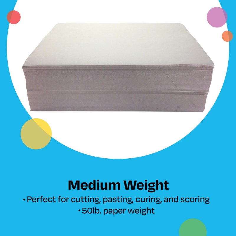 Childcraft Construction Paper, 9 x 12 Inches, White, 500 Sheets - Image 3