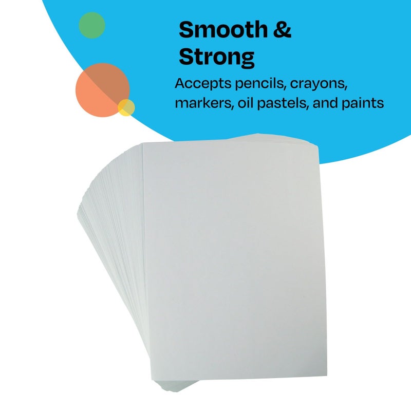 Childcraft Construction Paper, 9 x 12 Inches, White, 500 Sheets - Image 4