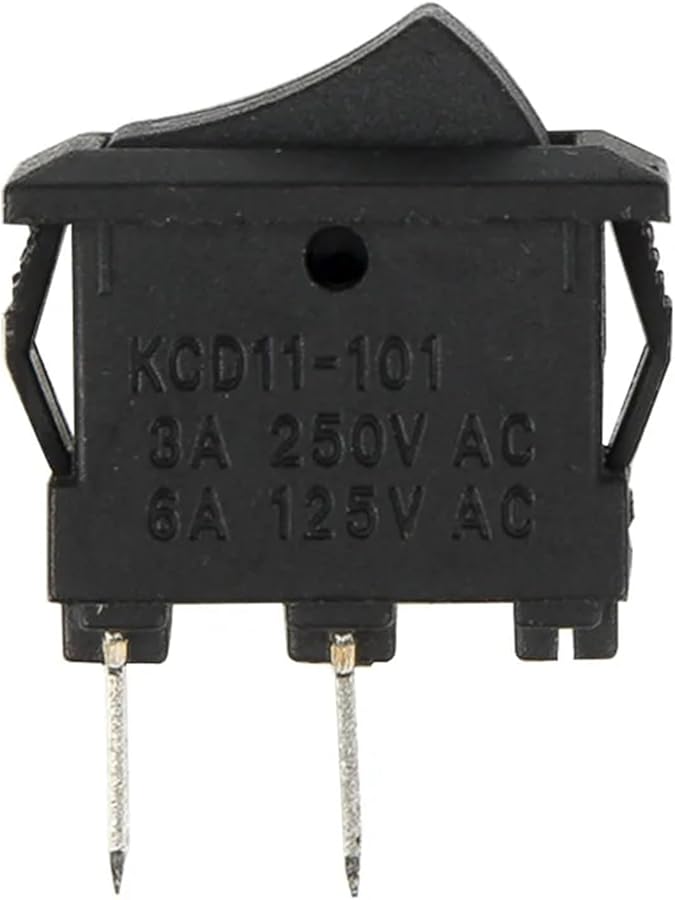 Black KCD1 11 2P 2 Pin ON Off Rocker Switch Power 13 5 x 9 mm Perforate Small Boat - Image 4