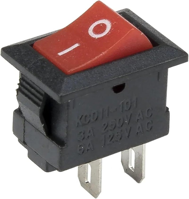 Black KCD1 11 2P 2 Pin ON Off Rocker Switch Power 13 5 x 9 mm Perforate Small Boat - Image 5