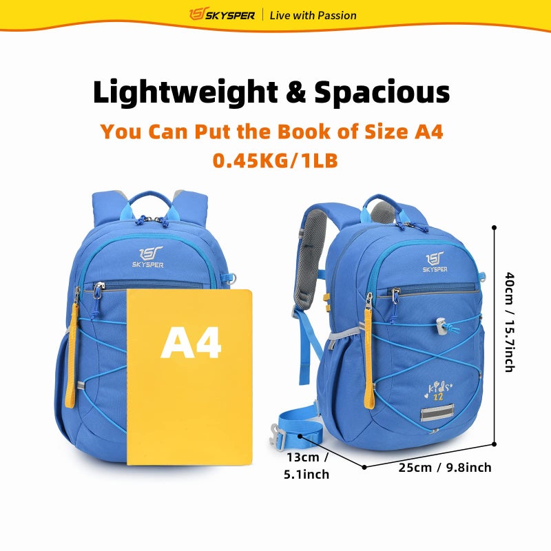 SKYSPER Kids Backpack 12L Children School Bag Child Boy Girl Pack Ages 4-8 for Traveling Day Trips Classes Camping(Blue) - Image 5