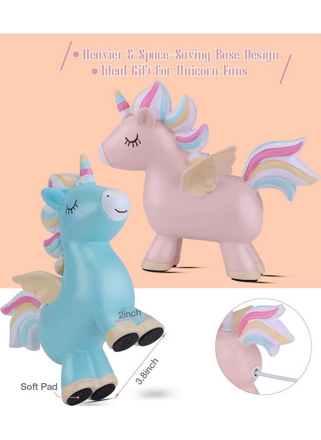 JYPS - Cute Unicorn Lamp For Girls Bedroom Kids Bedside Table Lamp With 3Color Mode Led Blub & Shade Unicorn Night Light Gifts For Girls Kids Bedroom Decor Plug In Pink Lamps For Baby Nursery Decor - Image 1