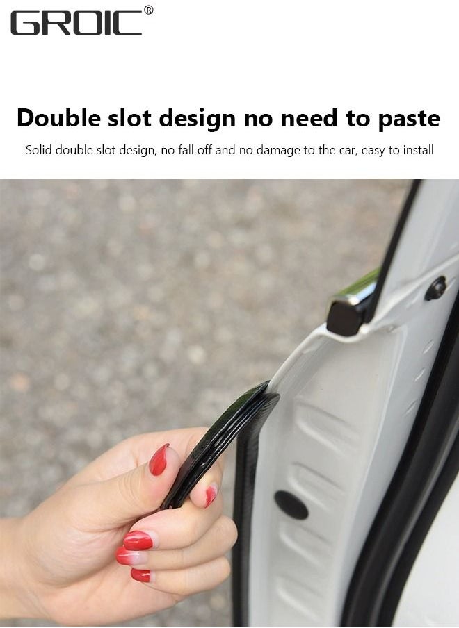 GROIC - 5M Car Door Edge Guards U Shape Edge Trim Rubber Seal Protector Car Protection Door EdgeBumper Strip Fit for Most Car,Car Door Rubber Seal Strip - Image 1