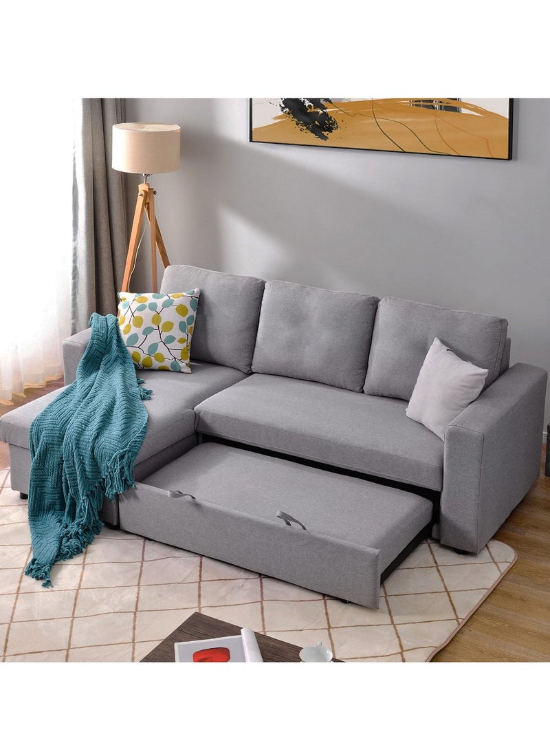 Hunter 3 Seater Diwan Sofa Bed With Cushions L-shaped Storage Space Convertible Living Room Furniture - Ligth Beige - pzsku/ZA9141AF86730AE15CD02Z/45/_/1713767014/ba98abb4-0baa-4dce-9fa8-bce1345d0839