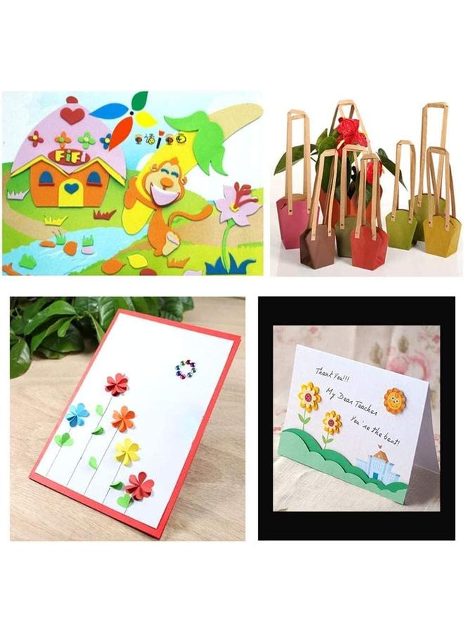 مارك 100 ورقة من الورق الملون مقاس A4 بوزن 180 جرامًا للمتر المربع ورق إنشاءات لطباعة بطاقات سجل القصاصات وصناعة الأعمال الفنية اليدوية 10 ألوان متنوعة 210 × 297 مم... - Image 2