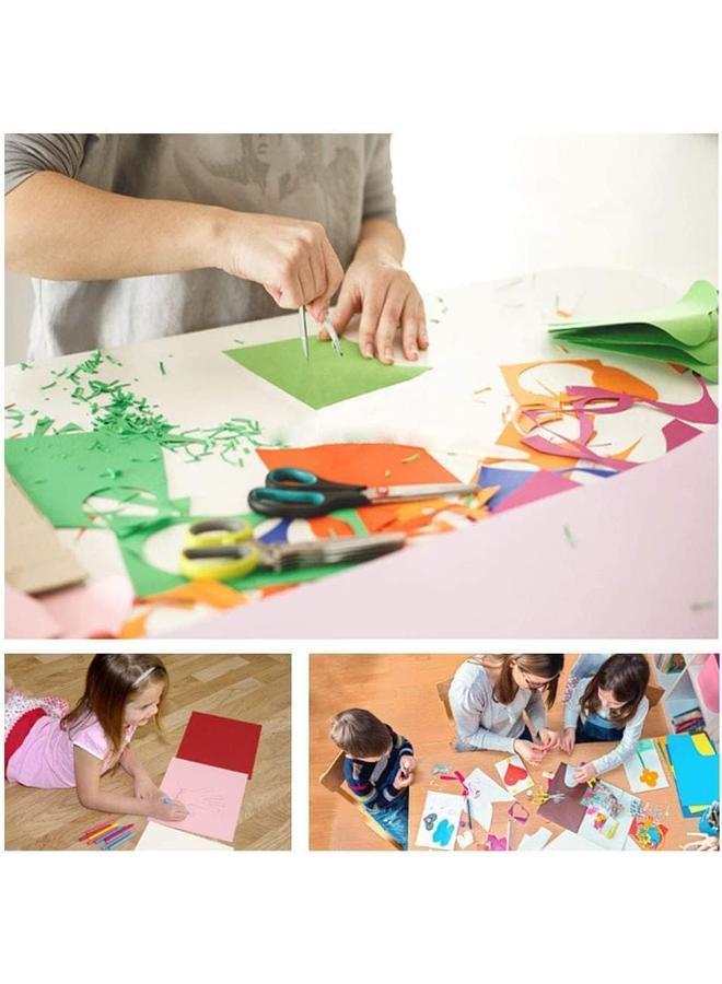 مارك 100 ورقة من الورق الملون مقاس A4 بوزن 180 جرامًا للمتر المربع ورق إنشاءات لطباعة بطاقات سجل القصاصات وصناعة الأعمال الفنية اليدوية 10 ألوان متنوعة 210 × 297 مم... - Image 3