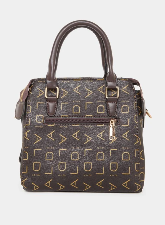 تايك تو Take Two Printed Handbag with Purse and Dropped Charm