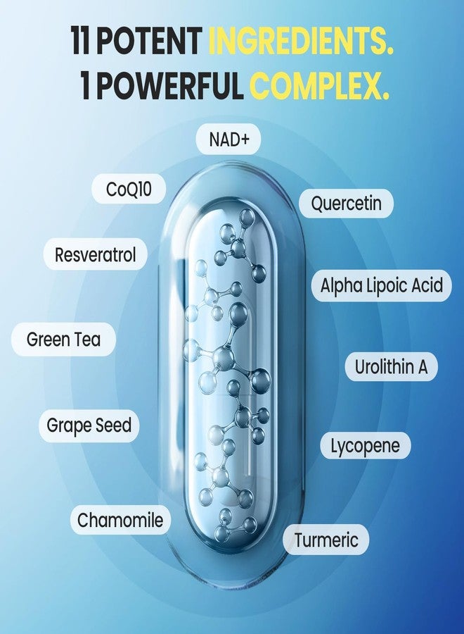 Vitamax Liposomal NAD+ Supplement Extra Strength | Urolithin A, Resveratrol, CoQ10 - Women & Men - ALA, Green Tea, Quercetin, Lycopene | High Purity, Energy & Regeneration - Made in USA – 60ct - Image 4