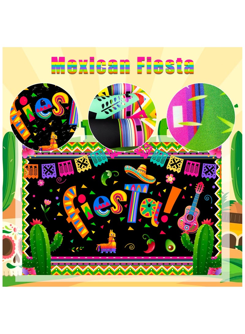 FRUITFUL PARTY Mexican Fiesta Party Decorations,35pcs Fiesta Party Decorations Set - Mexican Themed Balloons,Taco Balloon,Cactus Llama Foil Balloons & Mayo Happy Birthday Backdrop etc Mexican Party Supplies Decorations  - Image 2