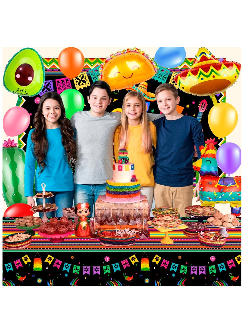 FRUITFUL PARTY Mexican Fiesta Party Decorations,35pcs Fiesta Party Decorations Set - Mexican Themed Balloons,Taco Balloon,Cactus Llama Foil Balloons & Mayo Happy Birthday Backdrop etc Mexican Party Supplies Decorations  - Image 5