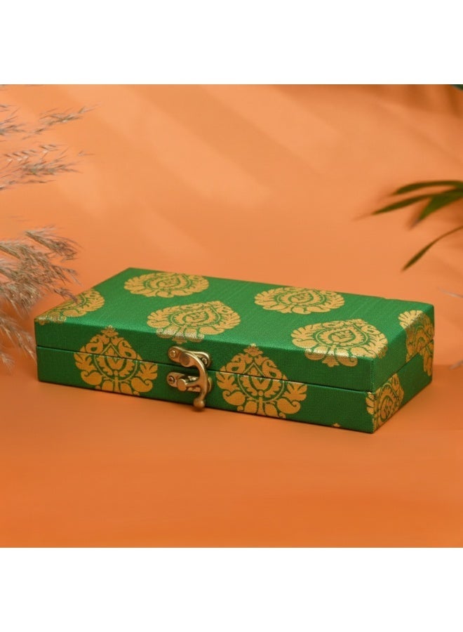 صندوق مجوهرات مستطيل متعدد الاستخدامات، صندوق تخزين للفواكه المجففة ومنظم للأقراط والخواتم والقلائد، هدية زينة - Image 1