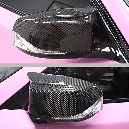 PGTOPONE Real Carbon Fiber Side Mirror Cover Caps for Infiniti Q50 Q50s Sedan 2014-2020 Q60 Q70 QX30 QX50 2015-2020 Side Door Wing Mirror Cap Covers Replacement OEM (Horn design style) - Image 4