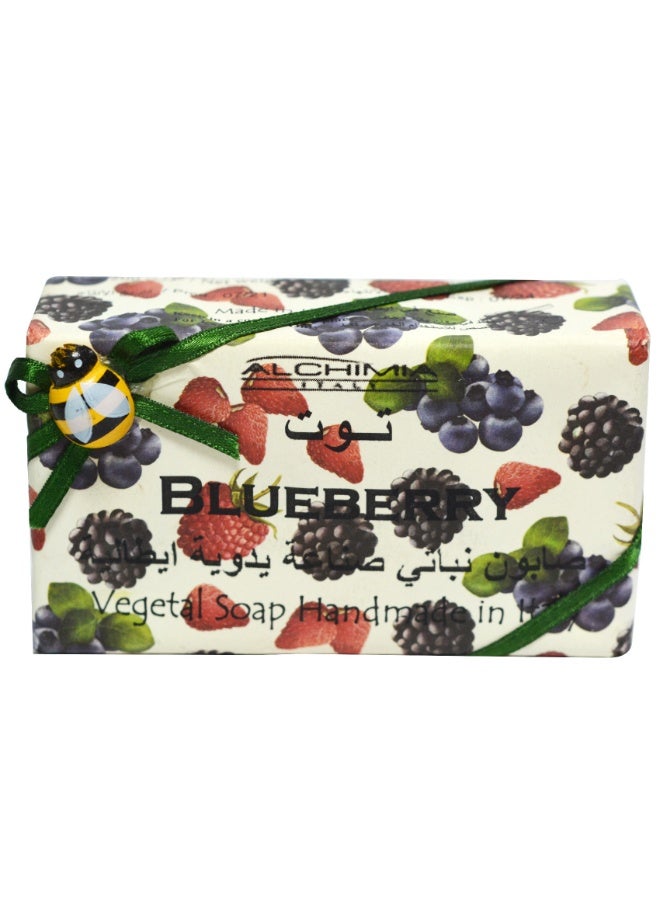 Alchimia Vegetal Soap Blueberry 200G | Fruity Italian Bar Soap |Sweet Berry Fragrance | Maintain skin softness | Suitable for all skin types - Image 1