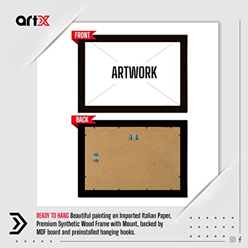 ArtX Paper Warli Indian Village Mandala Art Framed Wall Art Painting, Multicolor, Abstract, Set of 1 (18.5 X 12.5 inches) - Image 5