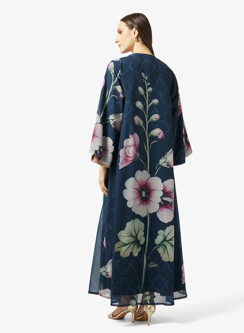 خزانة Floral Print Abaya