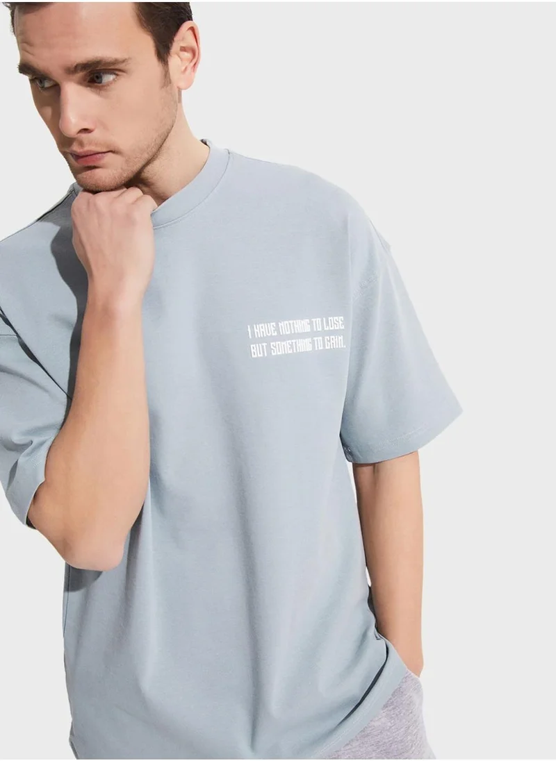JUNE Printed Crew Neck T-Shirt