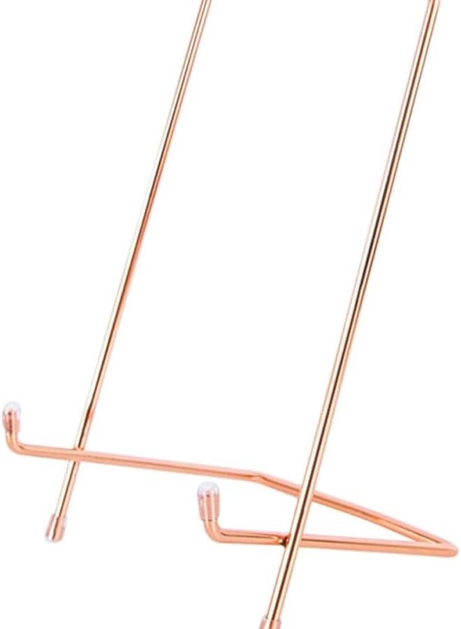Rose Gold Metal Desktop Stand Holder For Tablet Ipad Artwork Display Minimalist Nordic Style - Image 1