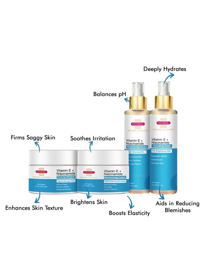 Inveda Vitamin E+Niacinamide Combo Kit, Open Pores, Dry Skin, Dull Tone, Rough Skin, Vitamin E, Glowing Face, 400ml - Image 3