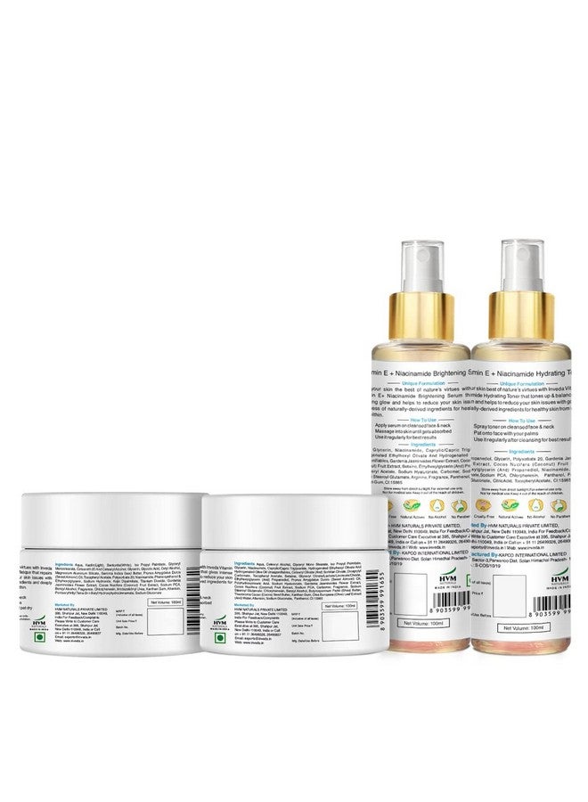 Inveda Vitamin E+Niacinamide Combo Kit, Open Pores, Dry Skin, Dull Tone, Rough Skin, Vitamin E, Glowing Face, 400ml - Image 2
