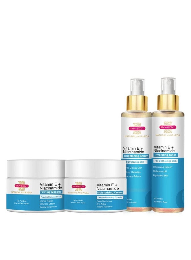 Inveda Vitamin E+Niacinamide Combo Kit, Open Pores, Dry Skin, Dull Tone, Rough Skin, Vitamin E, Glowing Face, 400ml - Image 1