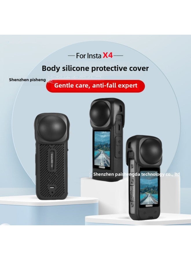 Generic For Shadow Stone Insta 360 X4 Silicone Lens Cover Accessories Panoramic Sports Camera Cover-Color:X4 Silicone Lens Cover - Image 5