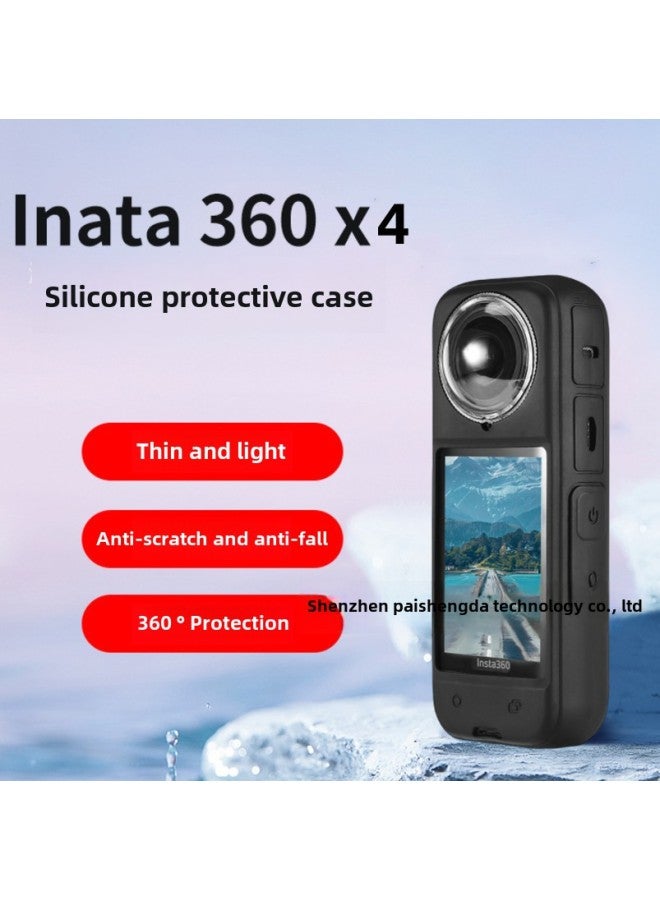 Generic For Shadow Stone Insta 360 X4 Silicone Lens Cover Accessories Panoramic Sports Camera Cover-Color:X4 Silicone Lens Cover - Image 3