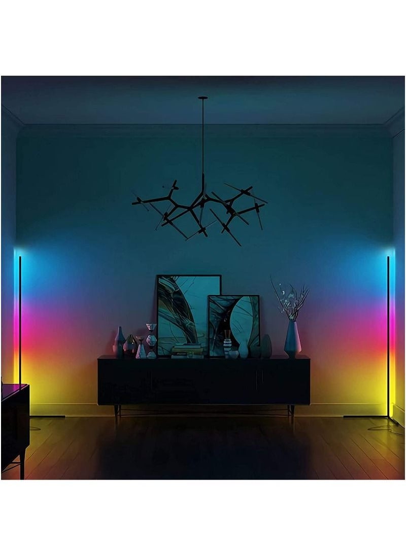 ACLIX - Floor Lamp Modern RGB LED Floor Lamp Corner Reading Lamp Remote Control Atmosphere Lighting Lamp for Sofa Bedside Corner APP control - Image 1