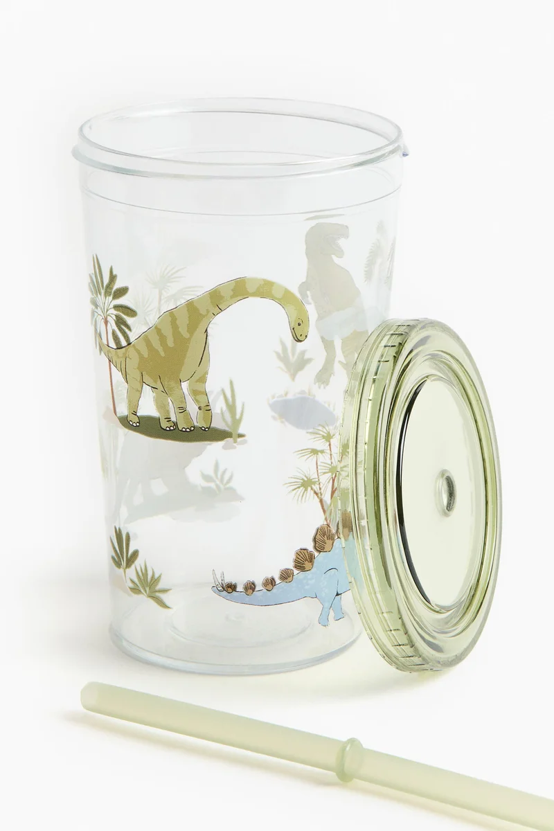 اتش اند ام كوب بلاستيكي منقوش بماصّة