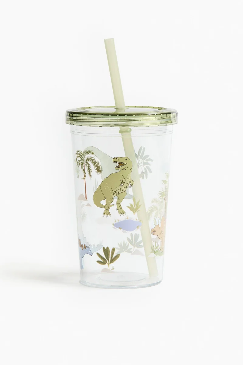 اتش اند ام كوب بلاستيكي منقوش بماصّة