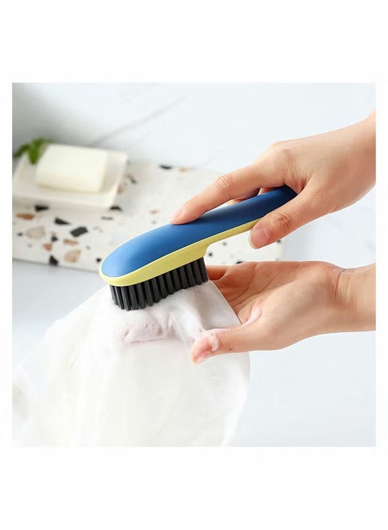 Cleaning Brush Set 2 Pcs Soft Brush Laundry Scrub Brush Household Laundry Scrub Brush for Clothes Shoes Sneaker Portable Soft Plastic Cleaning Washing Brush with Comfortable Grip  - Image 3