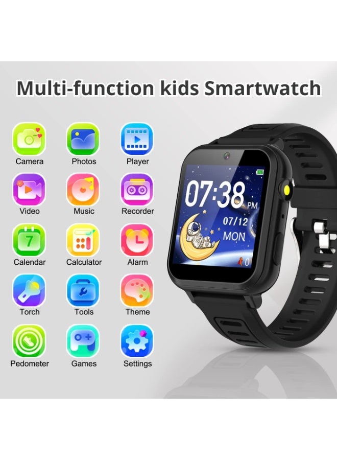 SUKILO Kids Smart Watch for Boys and Girls with Video Camera, Music Player, 24 Games, Pedometer, Alarm Clock, Calculator, Torch, Touch Screen, 12/24 Hr, Toys for Ages 4-12 Birthday Gift - Image 5