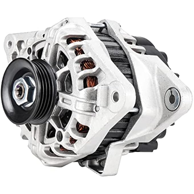 ILONPA Alternator Replacement Compatible with 2007-2012 Hyundai Elantra 2.0 2L, 2007 2008 2009 Kia Spectra/Spectra5 2.0 2L, 2010 2011 Kia Soul 2.0 2L Replace AVA0102, 400-46020, 37300-23650, 2655635, 600162 - Image 1