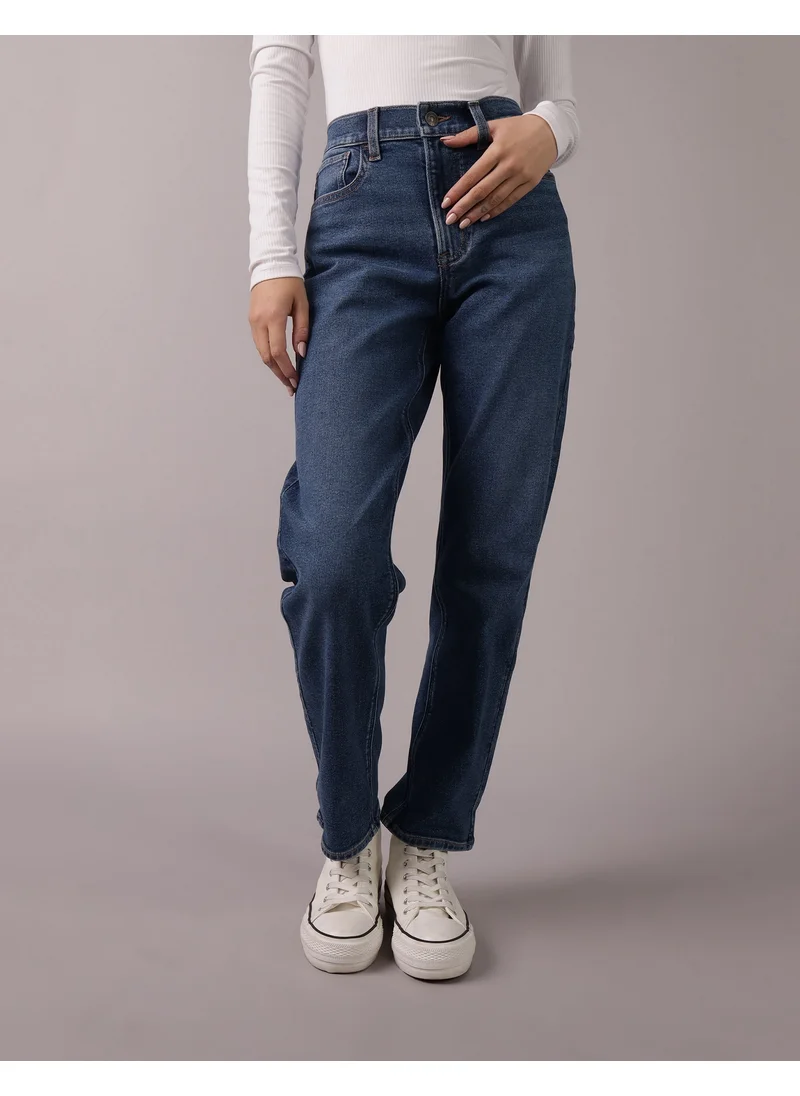 امريكان ايجل AE Stretch Super High-Waisted Ankle Straight Jean